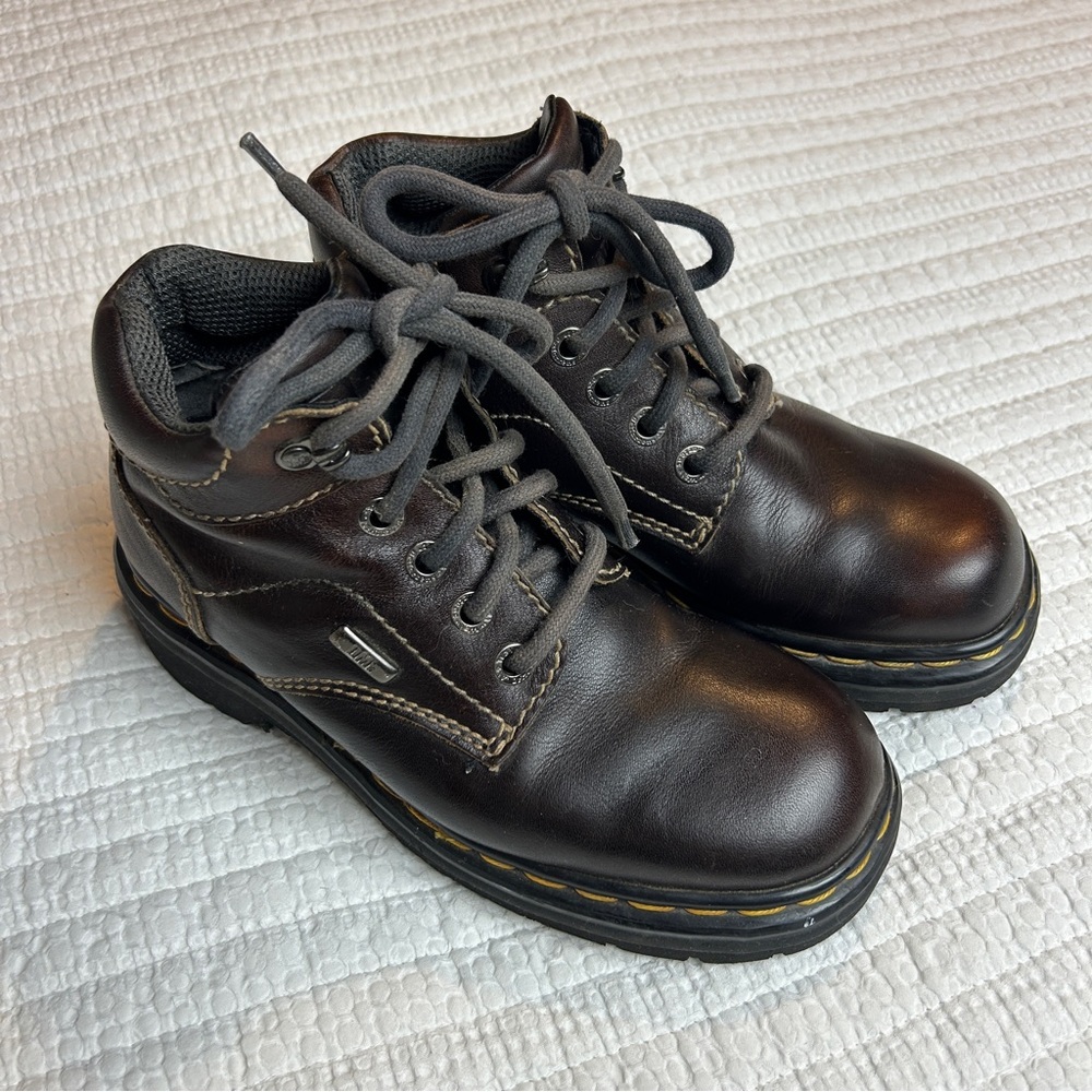 Dr. Martens Dark Brown Leather Boots Size 5 style 9271 - Picture 2 of 9